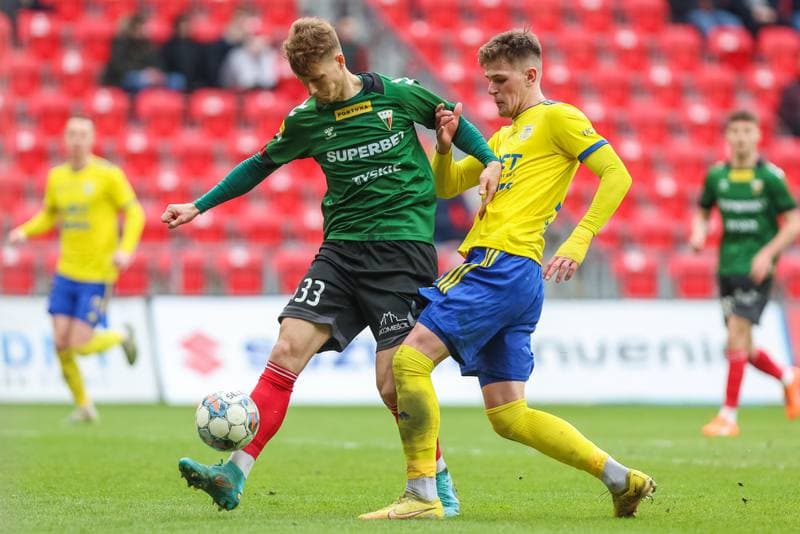 Football. Fortuna I Liga. GKS Tychy - Arka Gdynia. 08.04.2023