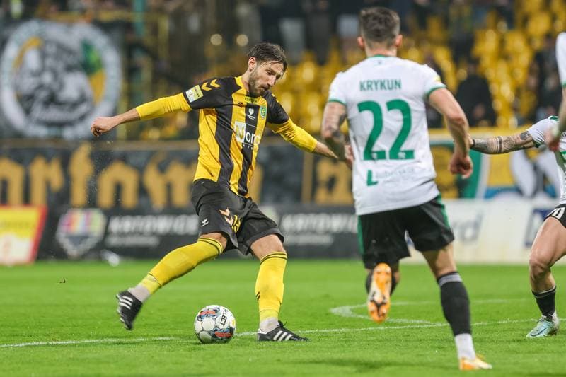 Football. Fortuna I Liga. GKS Katowice - Gornik Leczna. 15.04.2023