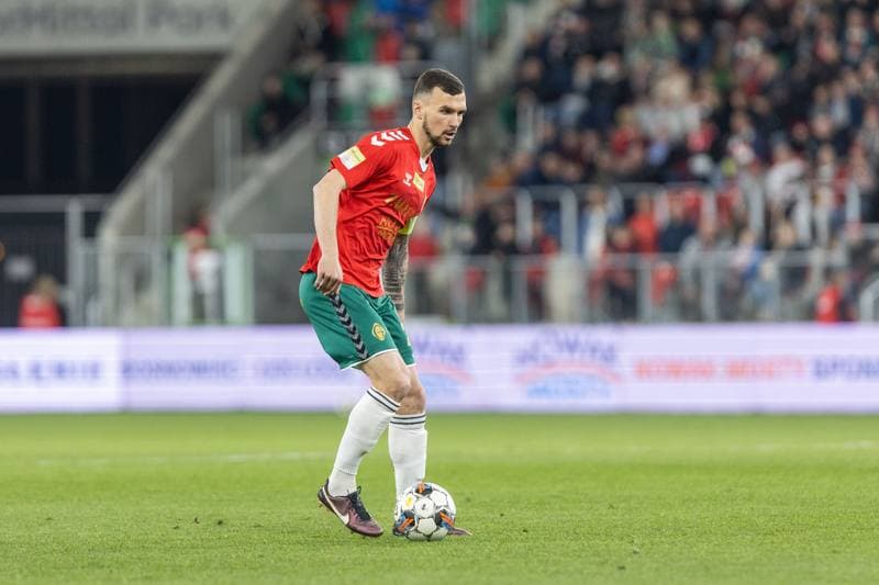 Football. Fortuna I Liga. Zaglebie Sosnowiec - LKS Lodz. 28.04.2023