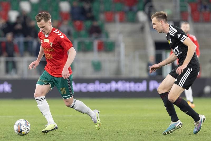 Football. Fortuna I Liga. Zaglebie Sosnowiec - LKS Lodz. 28.04.2023