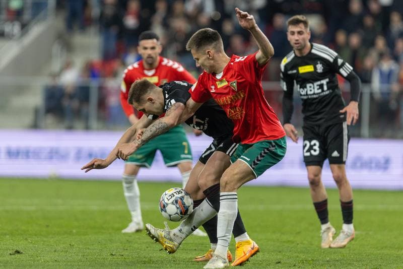 Football. Fortuna I Liga. Zaglebie Sosnowiec - LKS Lodz. 28.04.2023