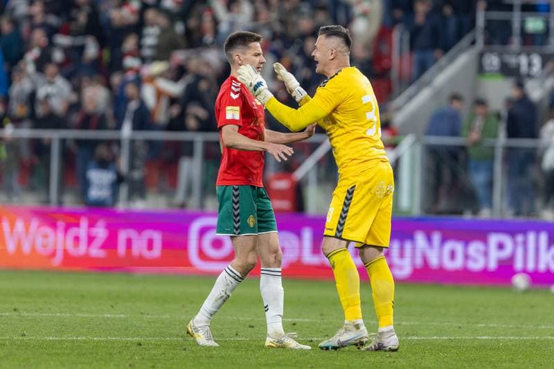 Football. Fortuna I Liga. Zaglebie Sosnowiec - LKS Lodz. 28.04.2023