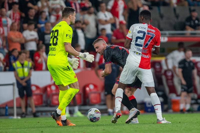 Football. UEFA Conference League. Slavia Prague - Rakow Czestochowa. 25.08.2022