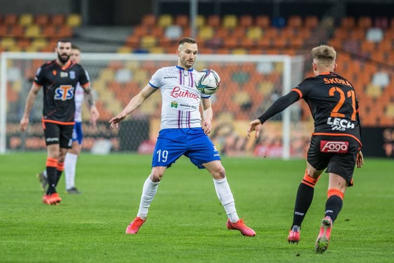 Football. PKO BP Ekstraklasa. Podbeskidzie Bielsko-Biala - Lech Poznan. 23.04.2021