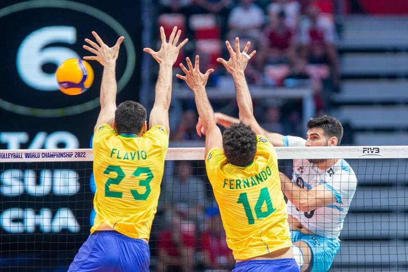 Volleyball. FIVB Men's World Championship. Argentina - Brazil. 08.09.2022