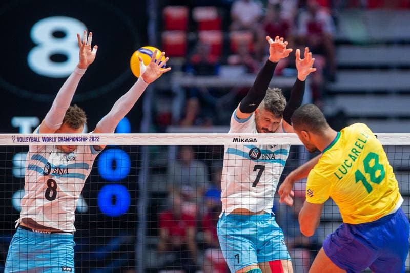 Volleyball. FIVB Men's World Championship. Argentina - Brazil. 08.09.2022