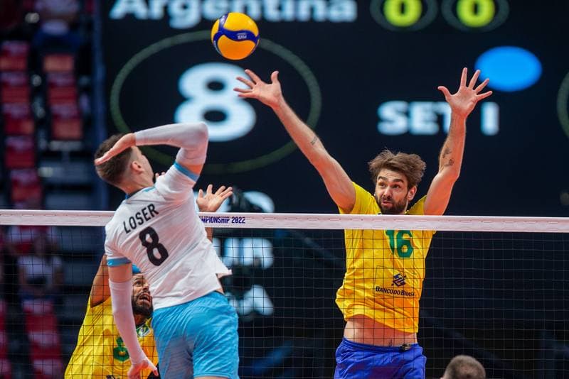 Volleyball. FIVB Men's World Championship. Argentina - Brazil. 08.09.2022