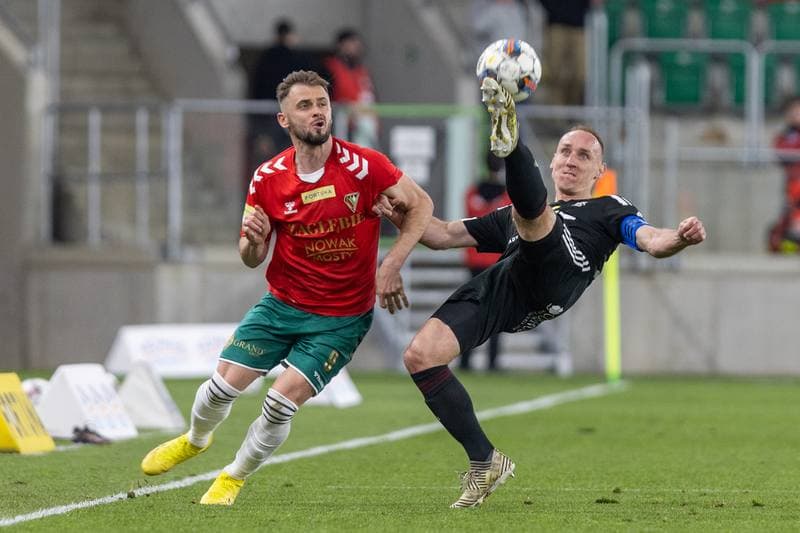 Football. Fortuna I Liga. Zaglebie Sosnowiec - LKS Lodz. 28.04.2023