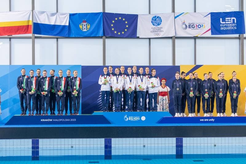 Artistic Swimming. European Games. Medal Ceremony. 23.06.2023