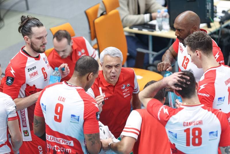 Volleyball. CEV Champions League. Jastrzebski Wegiel - Gas Sales Daiko Piacenza. 28.02.2024
