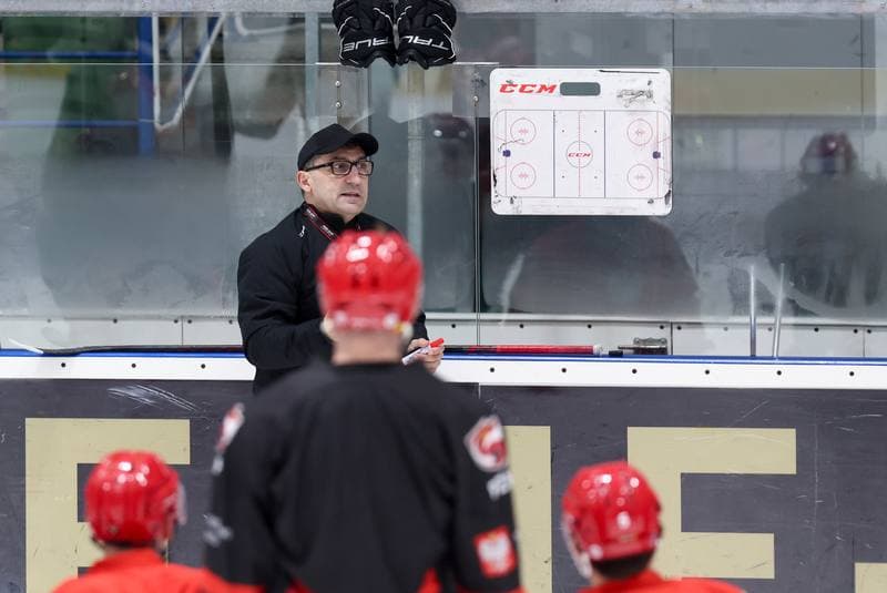 Ice Hockey. Poland national team. Training. 02.04.2024