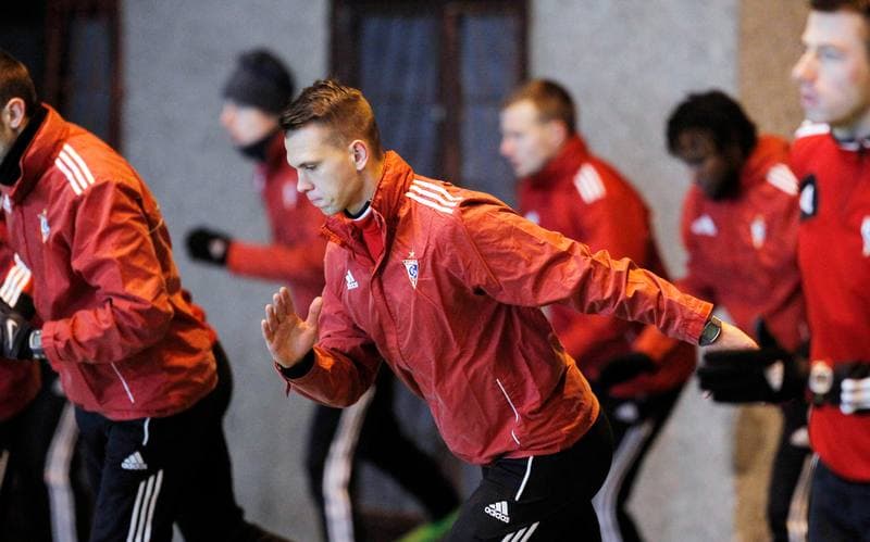 Football. Gornik Zabrze. Training. 07.01.2015