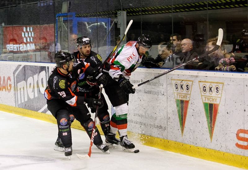 Ice Hockey. Polska Hokej Liga. GKS Tychy - Ciarko KH Sanok. 23.01.2015