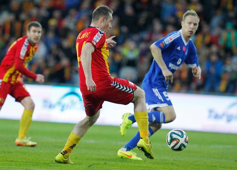 Football. T-Mobile Ekstraklasa. Korona Kielce - Ruch Chorzow. 17.04.2015
