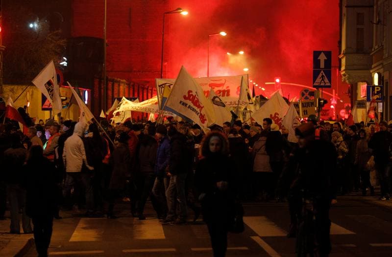 Coal Mining Protest. Bytom. 14.01.2015