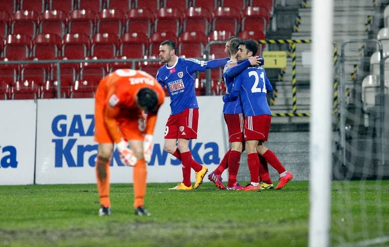 Football. T-Mobile Ekstraklasa. Cracovia Krakow - Piast Gliwice. 13.03.2015