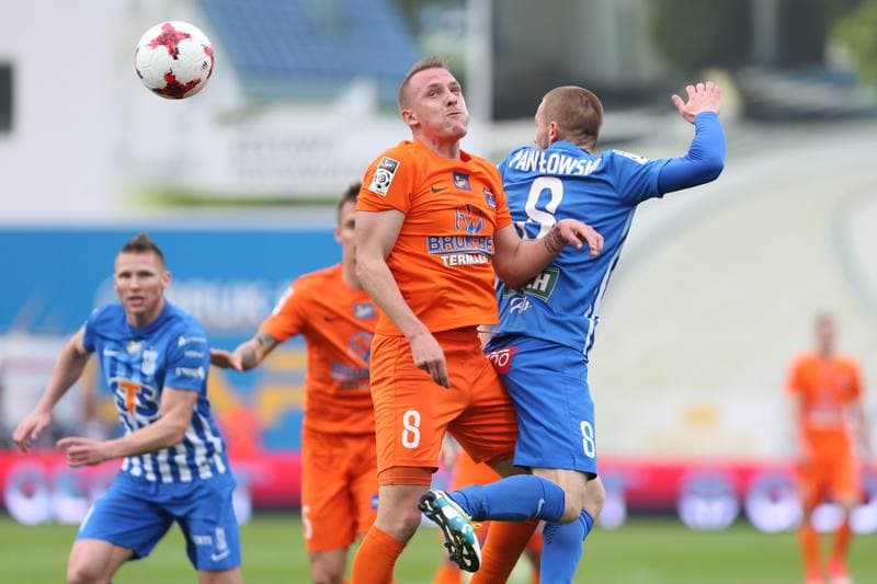 Football. Lotto Ekstraklasa. Bruk-Bet Termalica Nieciecza - Lech Poznan. 07.05.2017