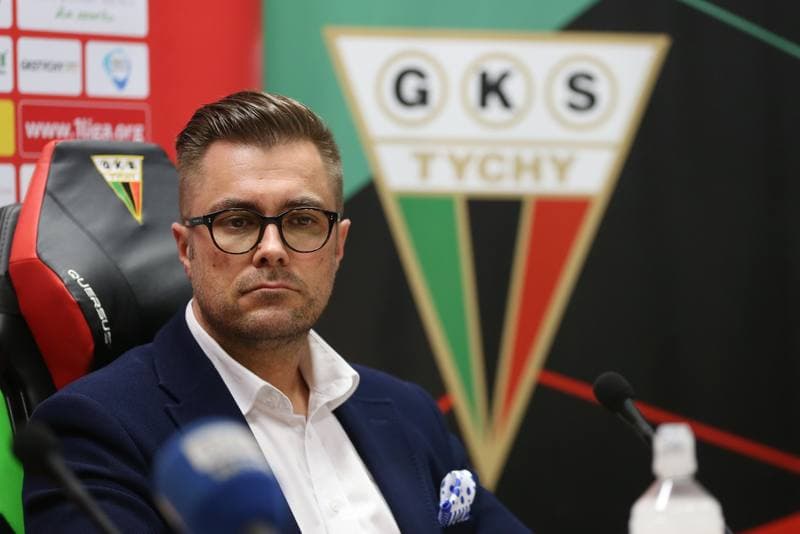 Football. GKS Tychy. Press Conference. 11.10.2017