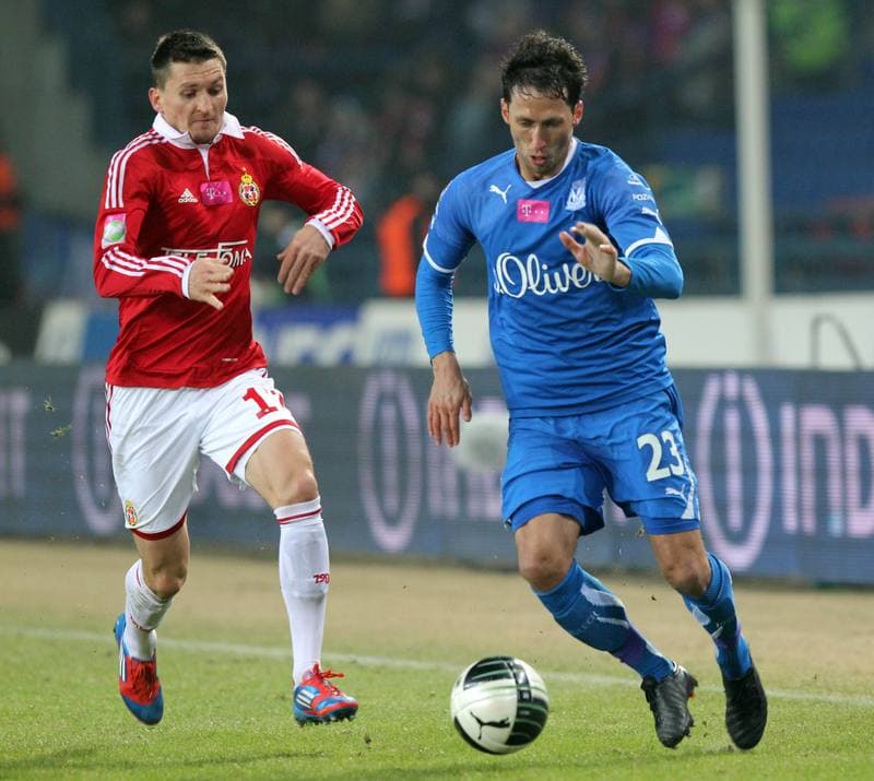 Football. T-Mobile Ekstraklasa. Wisla Krakow - Lech Poznan. 09.03.2012