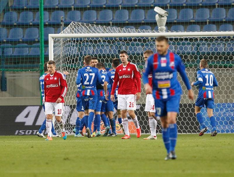 Football. T-Mobile Ekstraklasa. Wisla Krakow - Podbeskidzie Bielsko Biala. 24.10.2014