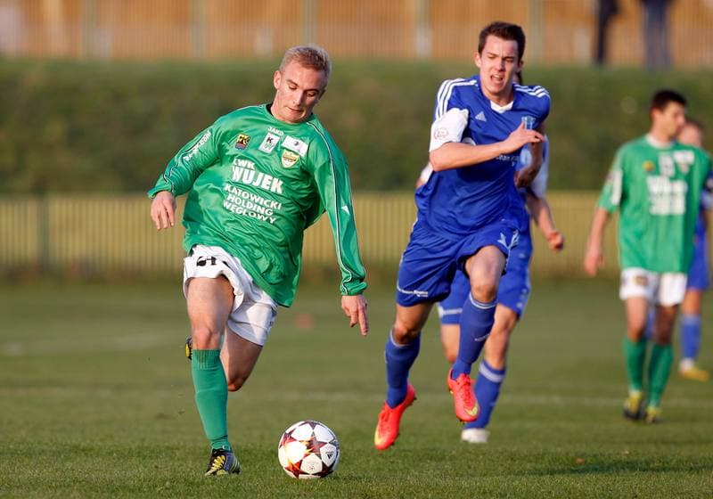 Football. II Liga Opolsko Slaska. Rozwoj Katowice - Nadwislana Gora. 15.11.2014