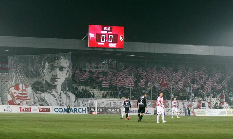 Football. T-Mobile Ekstraklasa. Cracovia Krakow - Jagiellonia Bialystok. 06.12.2014