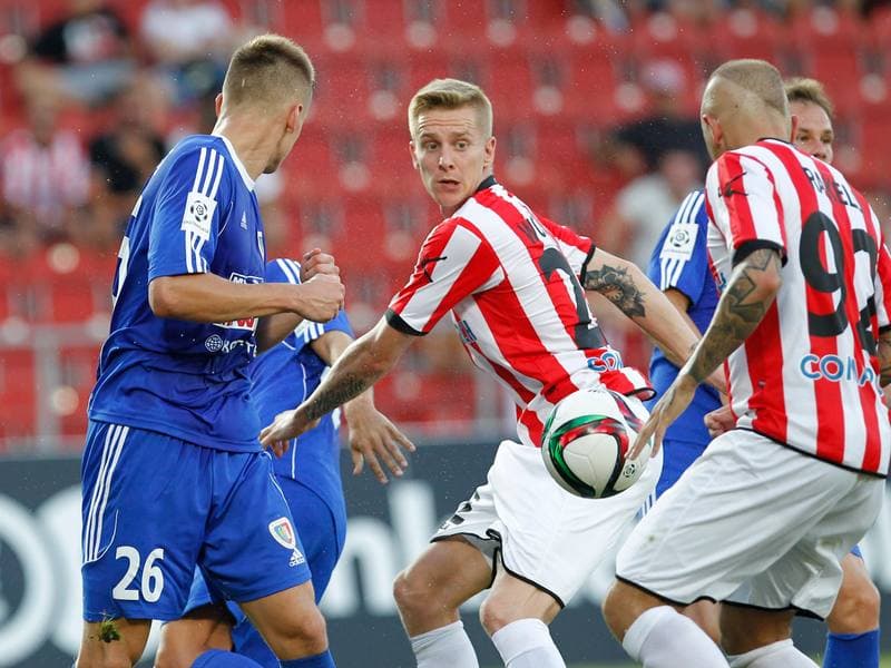 Football. T-Mobile Ekstraklasa. Cracovia Krakow - Piast Gliwice. 13.03.2015