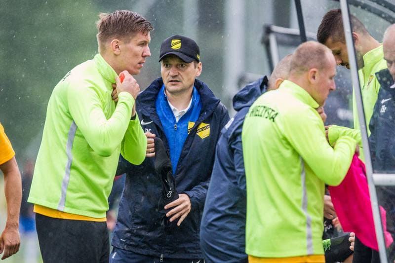 Football. Sparing. LKS Goczalkowice Zdroj - Wieczysta Krakow. 11.07.2020