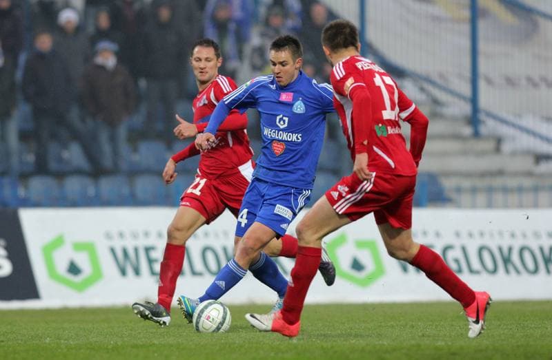 Football. T-Mobile Ekstraklasa. Ruch Chorzow - Podbeskidzie Bielsko-Biala. 05.04.2013