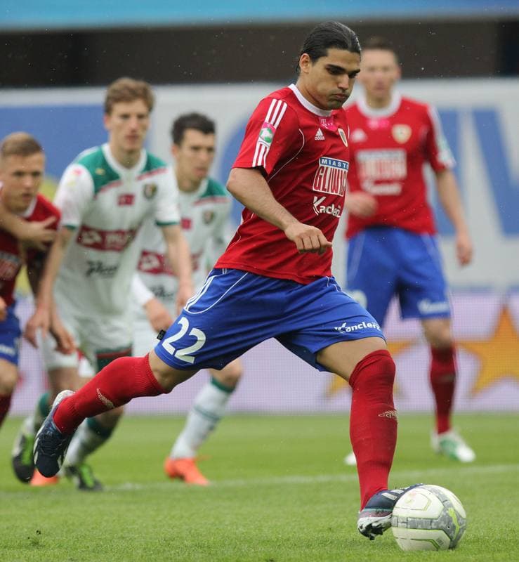Football. T-Mobile Ekstraklasa. Piast Gliwice - Slask Wroclaw. 12.05.2013