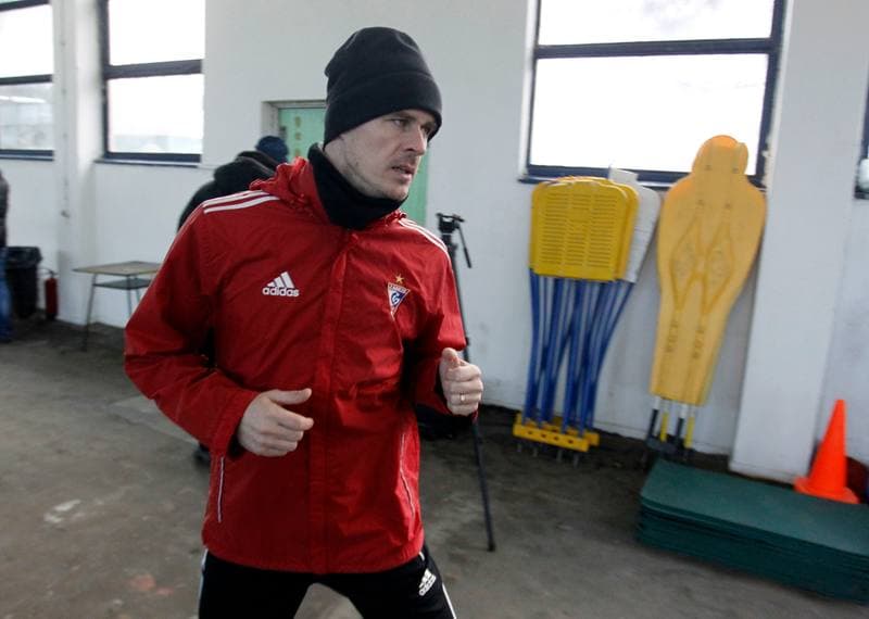 Football. Gornik Zabrze. Training. 08.01.2014