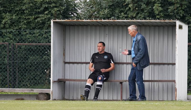 Football. Podokreg Katowice. Strazak Mikolow - Reprezentacja Slaska Oldboyow. 23.09.2014