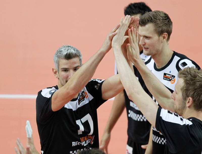 Volleyball. Friendly Match. Jastrzebski Wegiel - Berlin Recycling Volleys. 01.10.2014