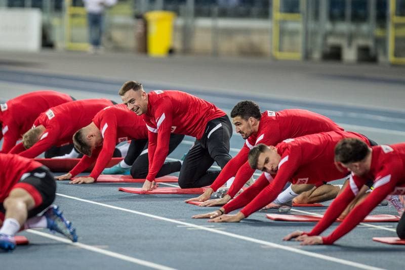 Football. Poland national team. Training. 21.03.2022