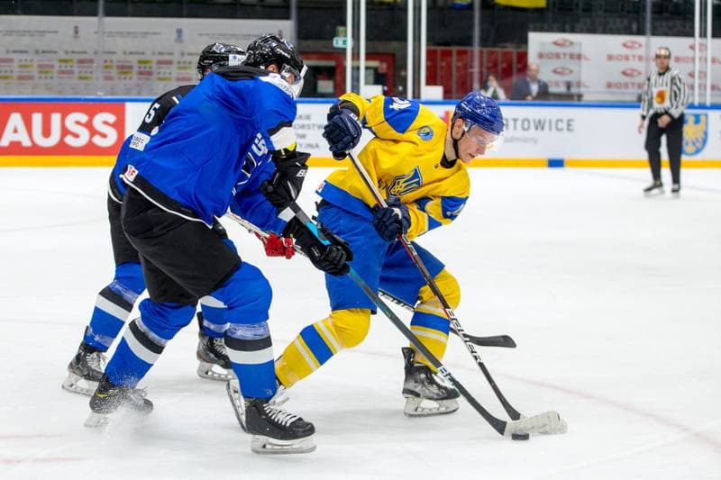 Ice Hockey. World Championship Division 1 Group B. Estonia - Ukraine. 01.05.2022