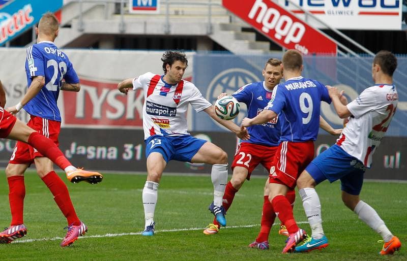 Football. Polish Cup. Piast Gliwice - Podbeskidzie Bielsko Biala. 04.03.2015