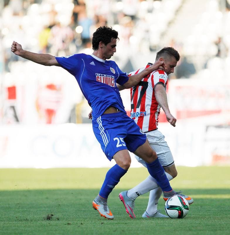 Football. T-Mobile Ekstraklasa. Cracovia Krakow - Piast Gliwice. 13.03.2015