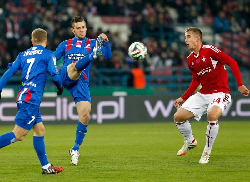 Football. T-Mobile Ekstraklasa. Wisla Krakow - Podbeskidzie Bielsko Biala. 24.10.2014