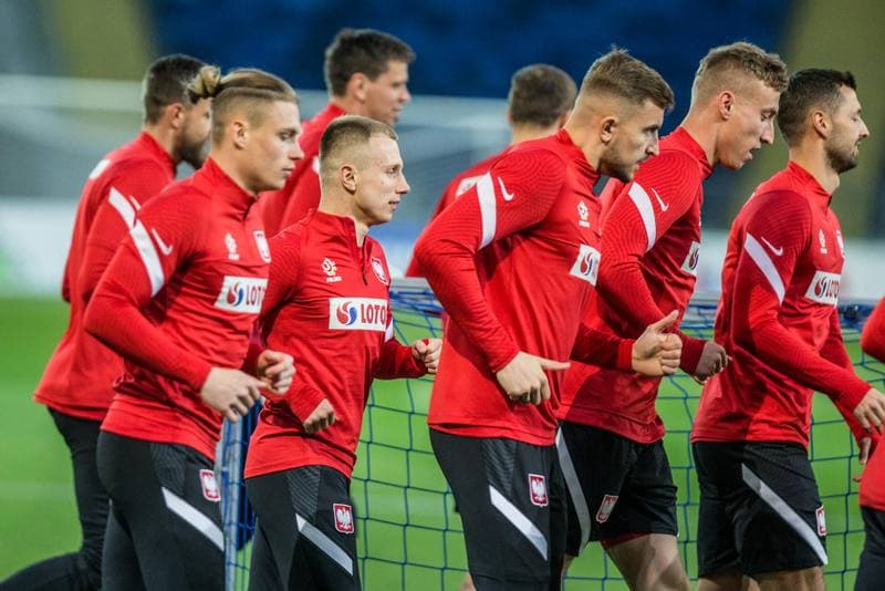 Football. Poland national team. Training. 21.03.2022