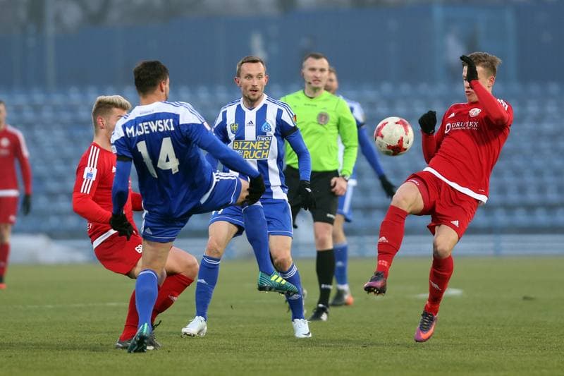 Football. Nice I Liga. Ruch Chorzow - Drutex-Bytovia Bytow. 04.03.2018