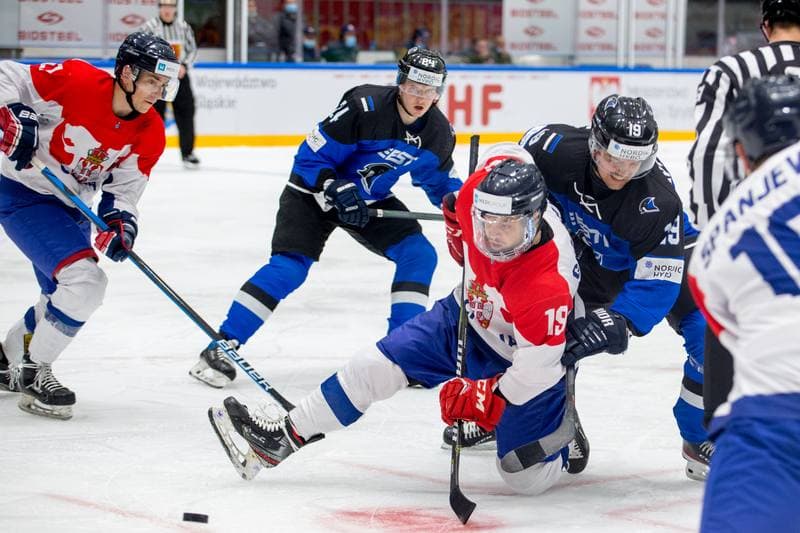 Ice Hockey. World Championship Division 1 Group B. Estonia - Serbia. 30.04.2022