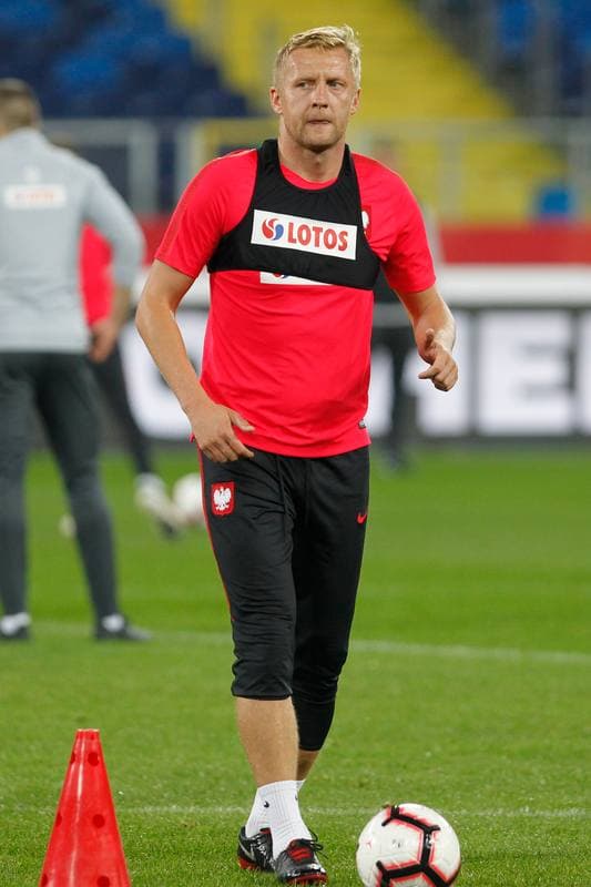 Football. Poland national team. Training. 10.10.2018