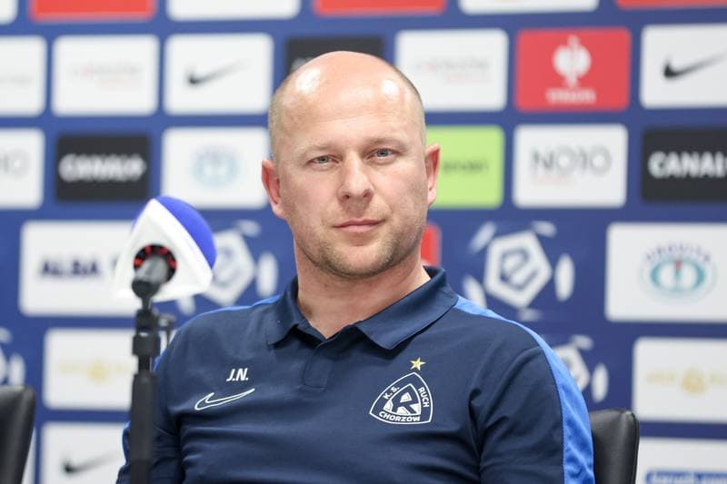 Football. Ruch Chorzow. Press Conference. 14.03.2024