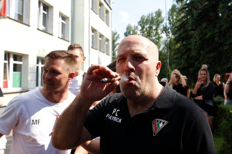 Football. Zaglebie Sosnowiec. Celebration. 27.05.2018