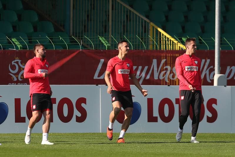 Football. Poland national team. Training. 12.10.2018