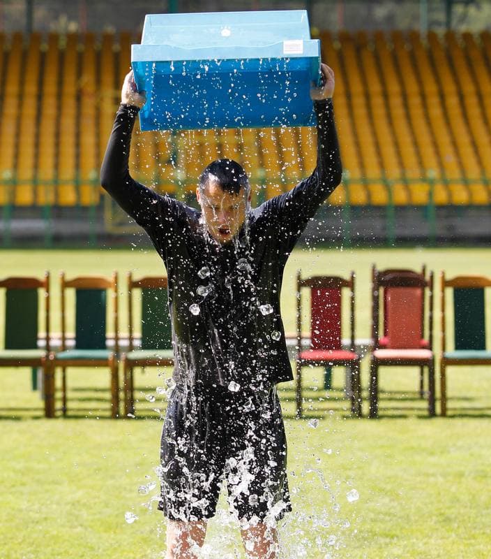 Football. GKS Katowice. Ice Bucket Challenge. 29.08.2014