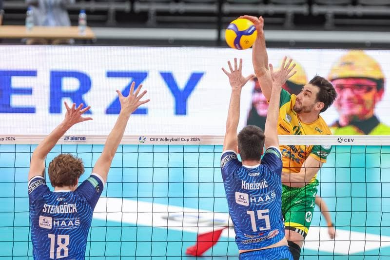 Volleyball. CEV Cup. Aluron CMC Warta Zawiercie - TSV Raiffeisen Hartberg. 25.10.2023