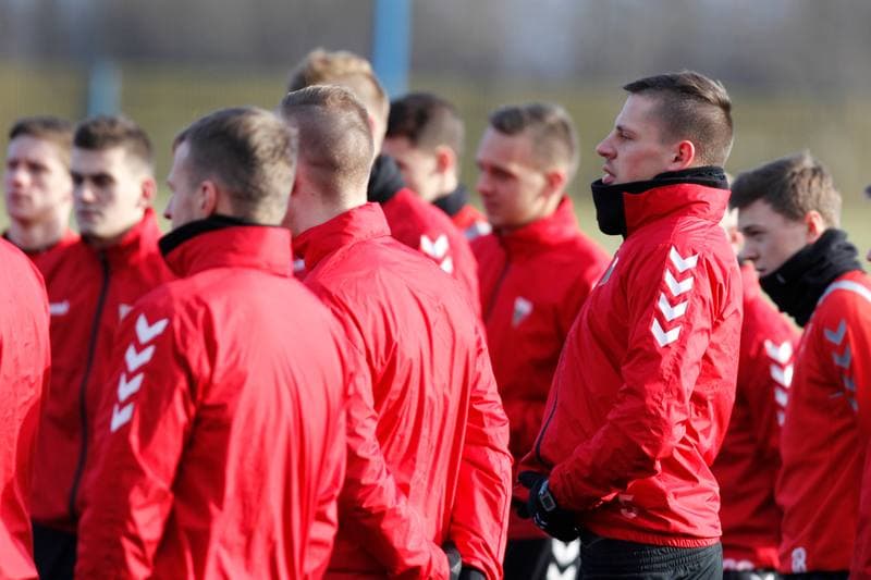 Football. GKS Tychy. Training. 18.01.2018