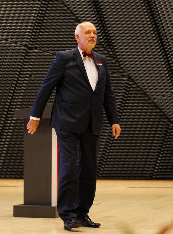 Janusz Korwin-Mikke. Partia Korwin. Press Conference. 26.09.2015