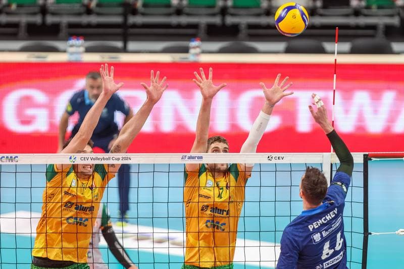 Volleyball. CEV Volleyball Cup. Aluron CMC Warta Zawiercie - Hebar Pazardzik. 23.11.2023